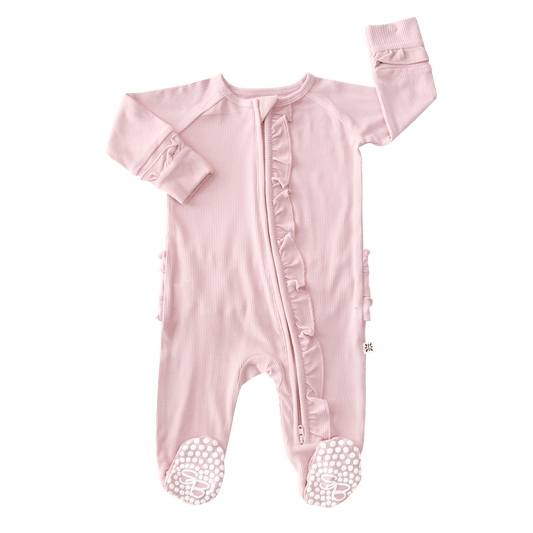 Perfect Pink Ruffle Footie