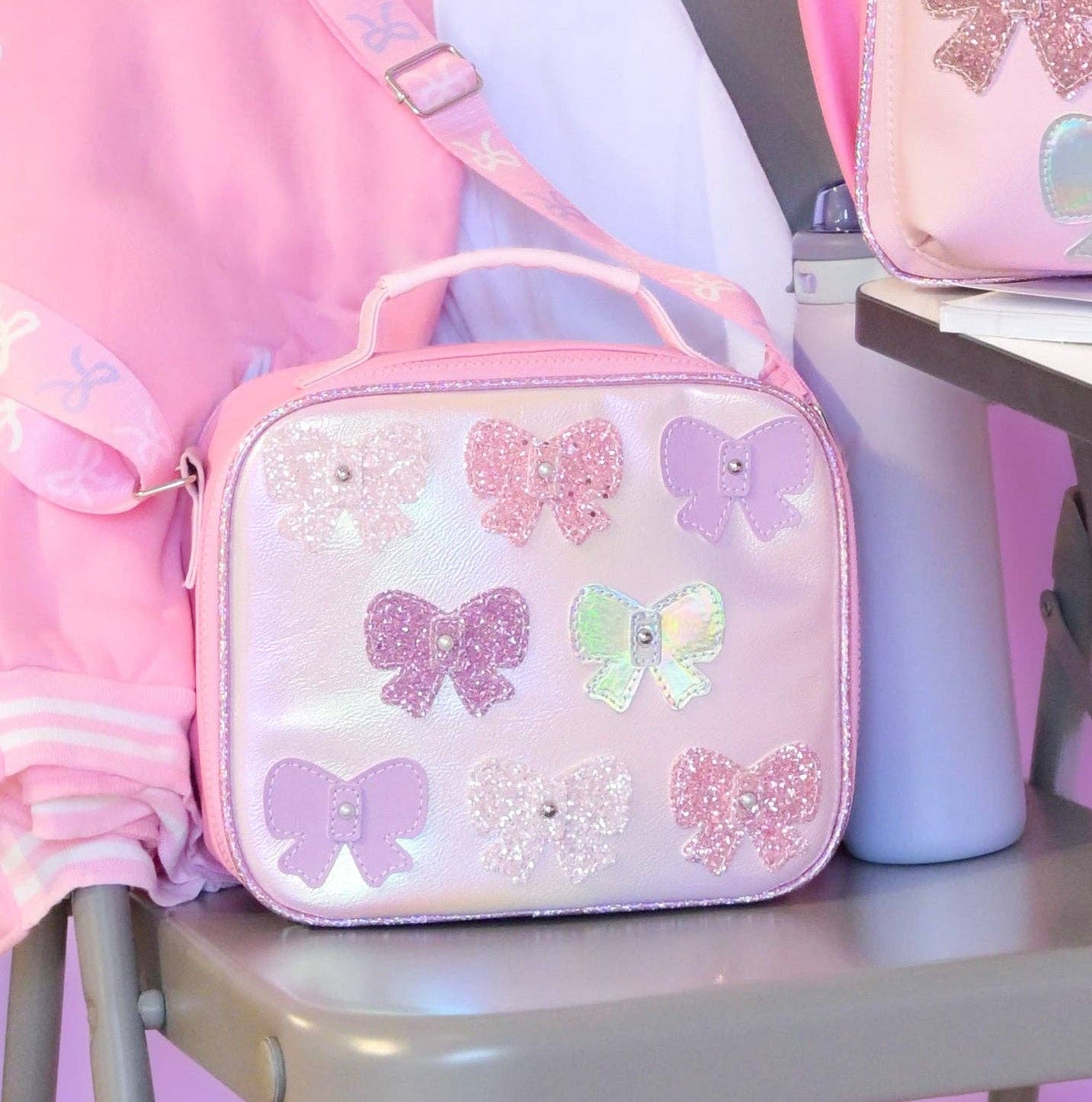 Bow Glitters Lunch Bag