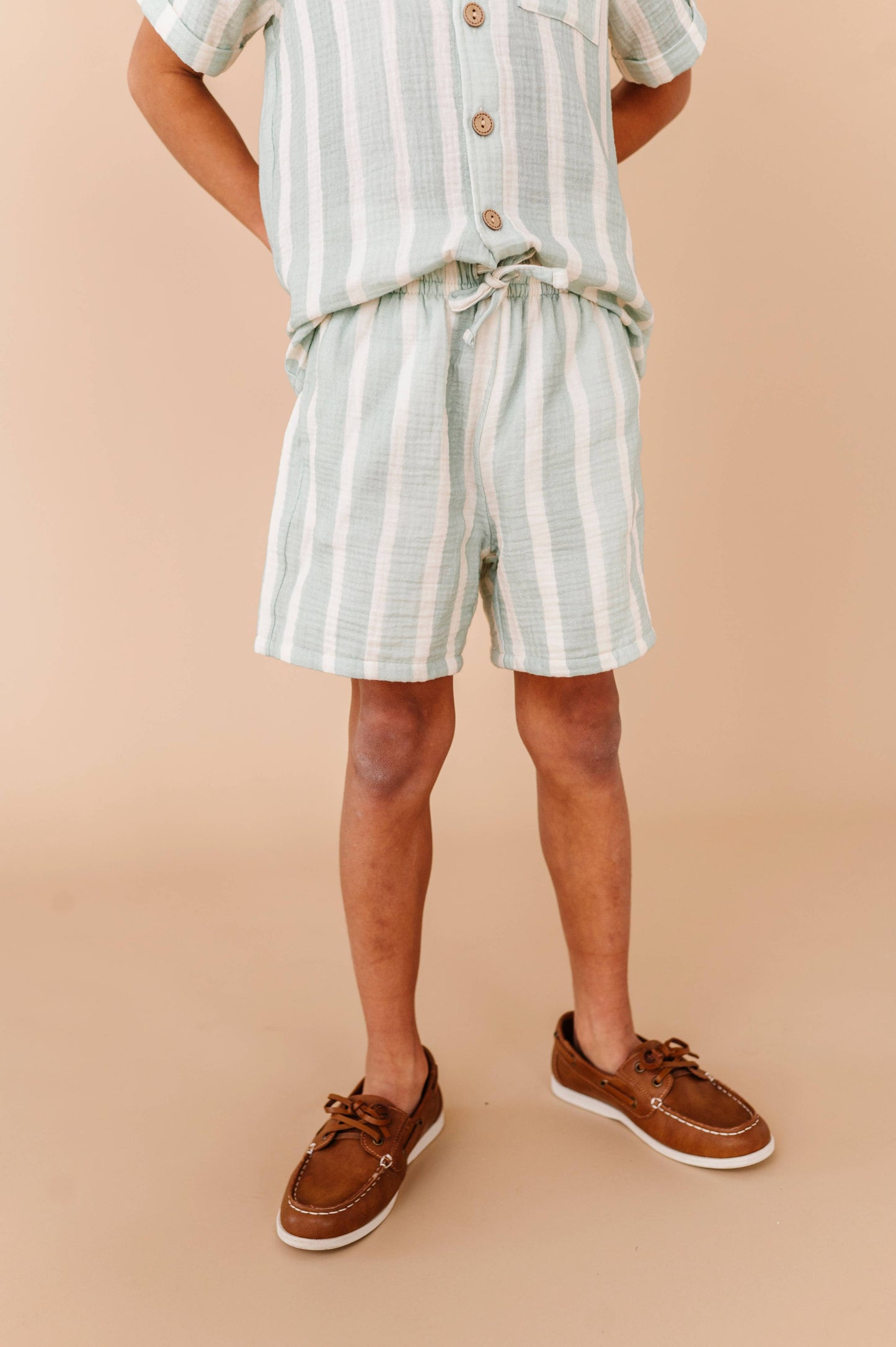 Boys Linen Set - Mint