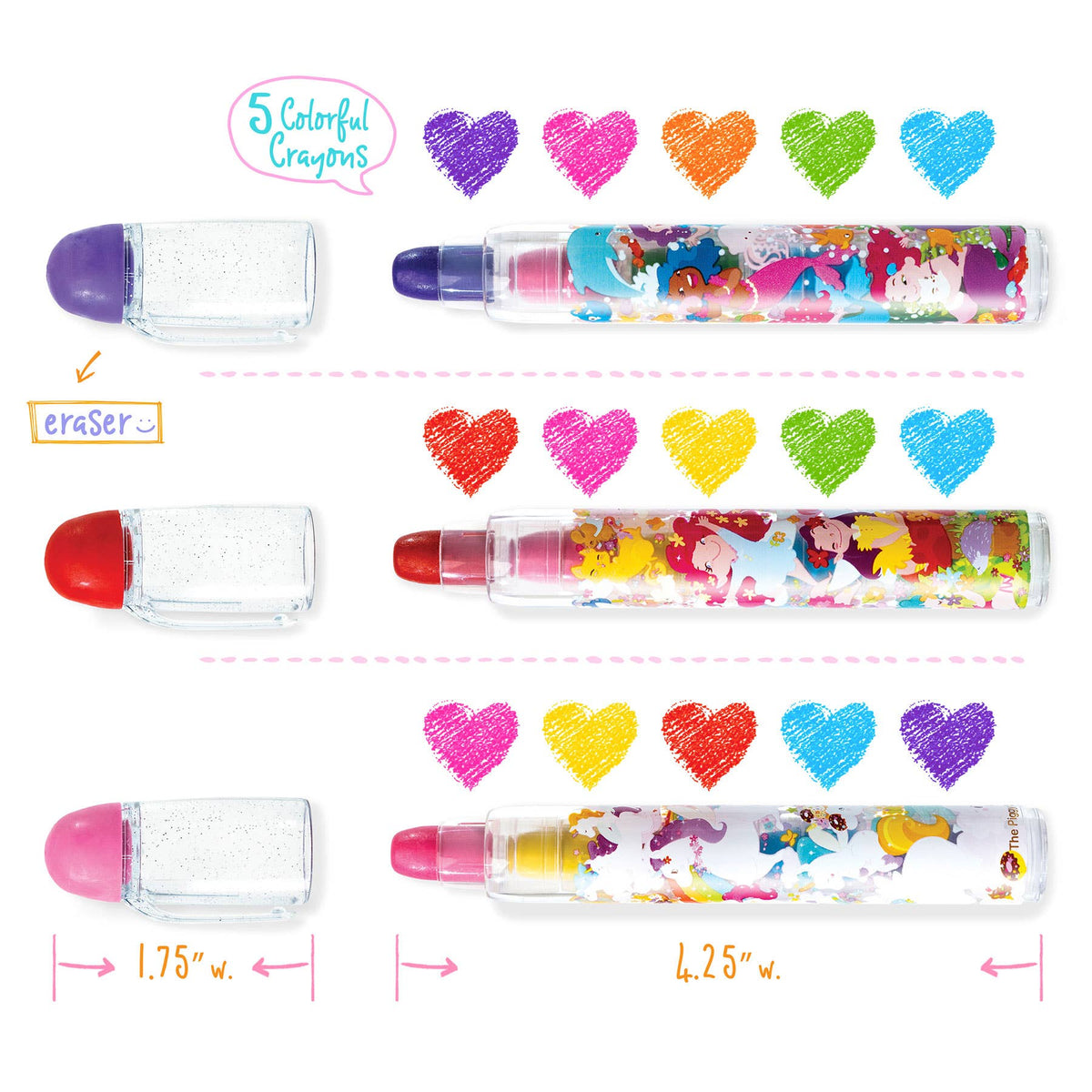 Color Stack to Go Erasable Unicorn Crayons