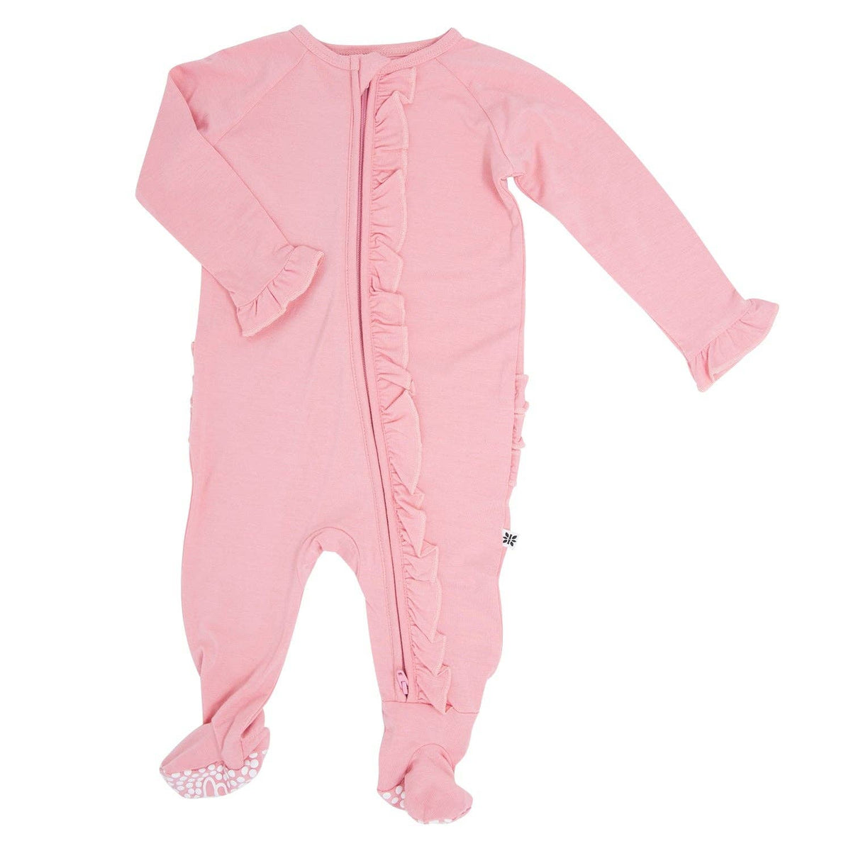 Pink Ruffle Footie