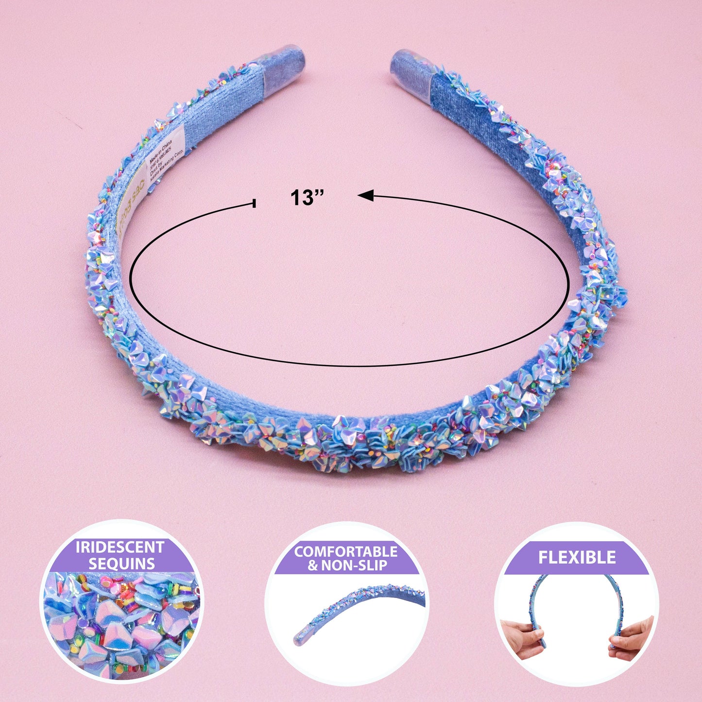 Thin Non Slip Sequin Headband