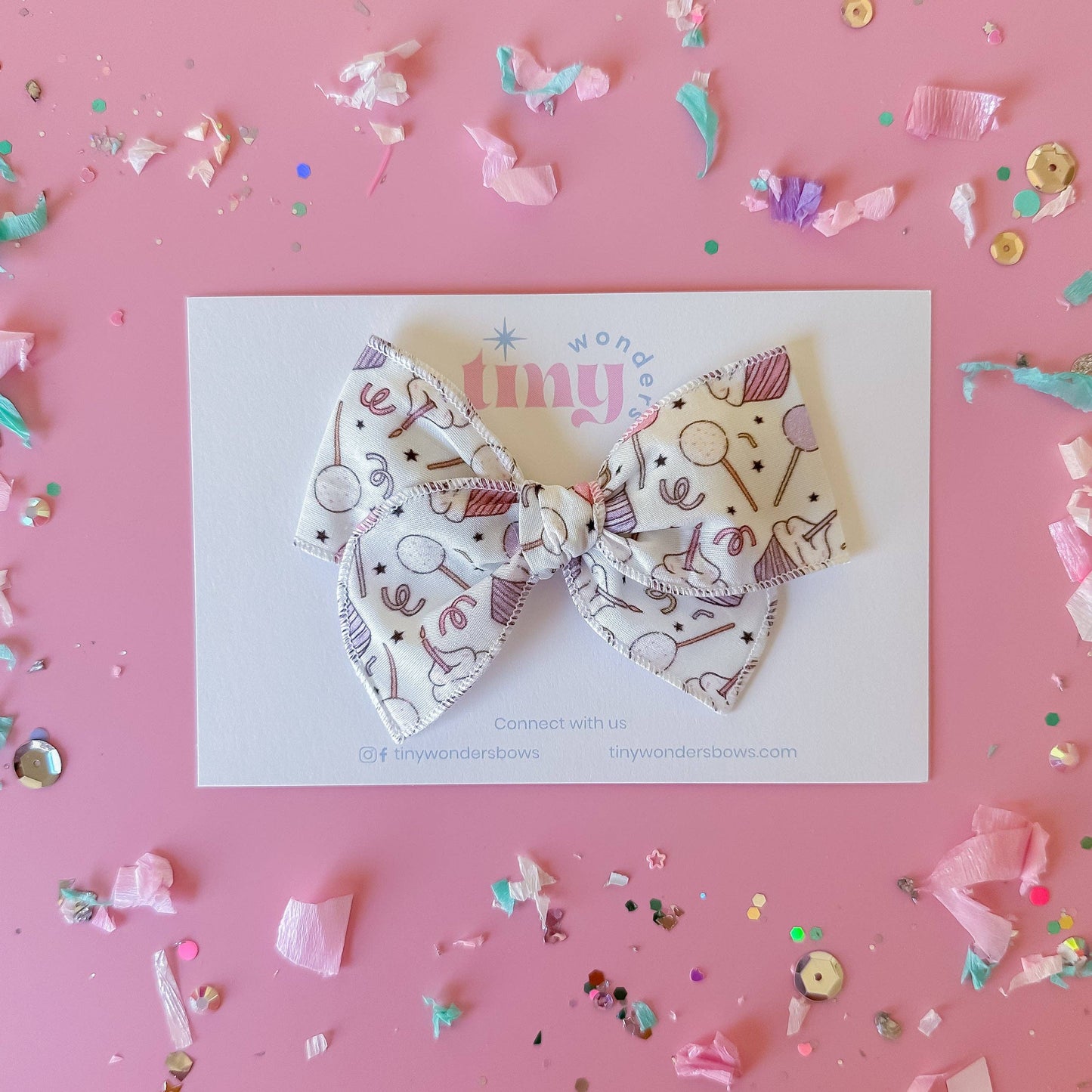 Birthday Cupcakes Bow