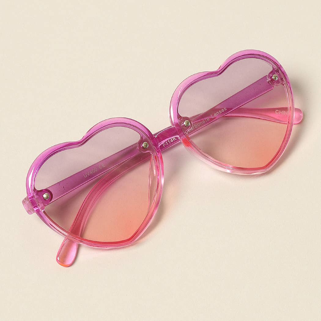 Kid's Heart Shaped Sunglasses