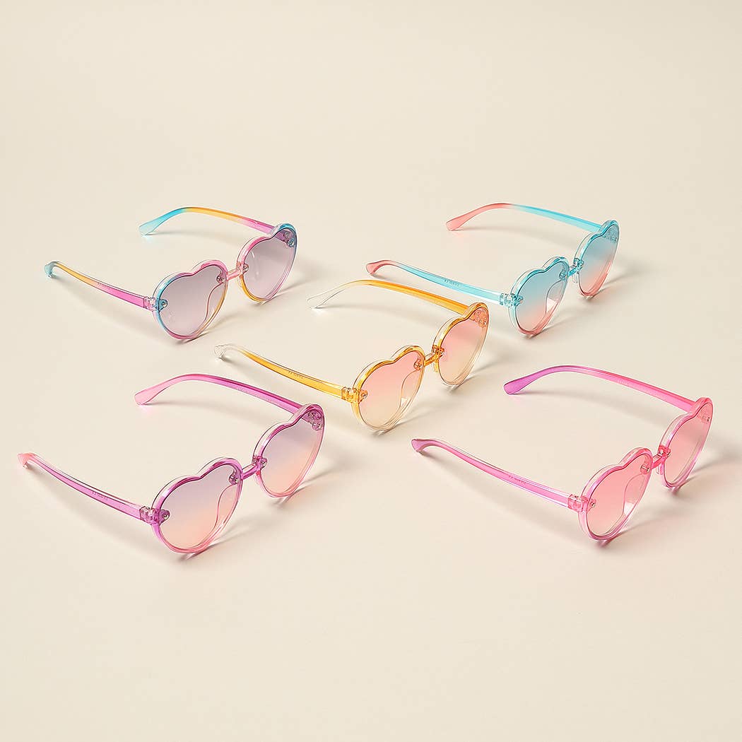 Kid's Heart Shaped Sunglasses