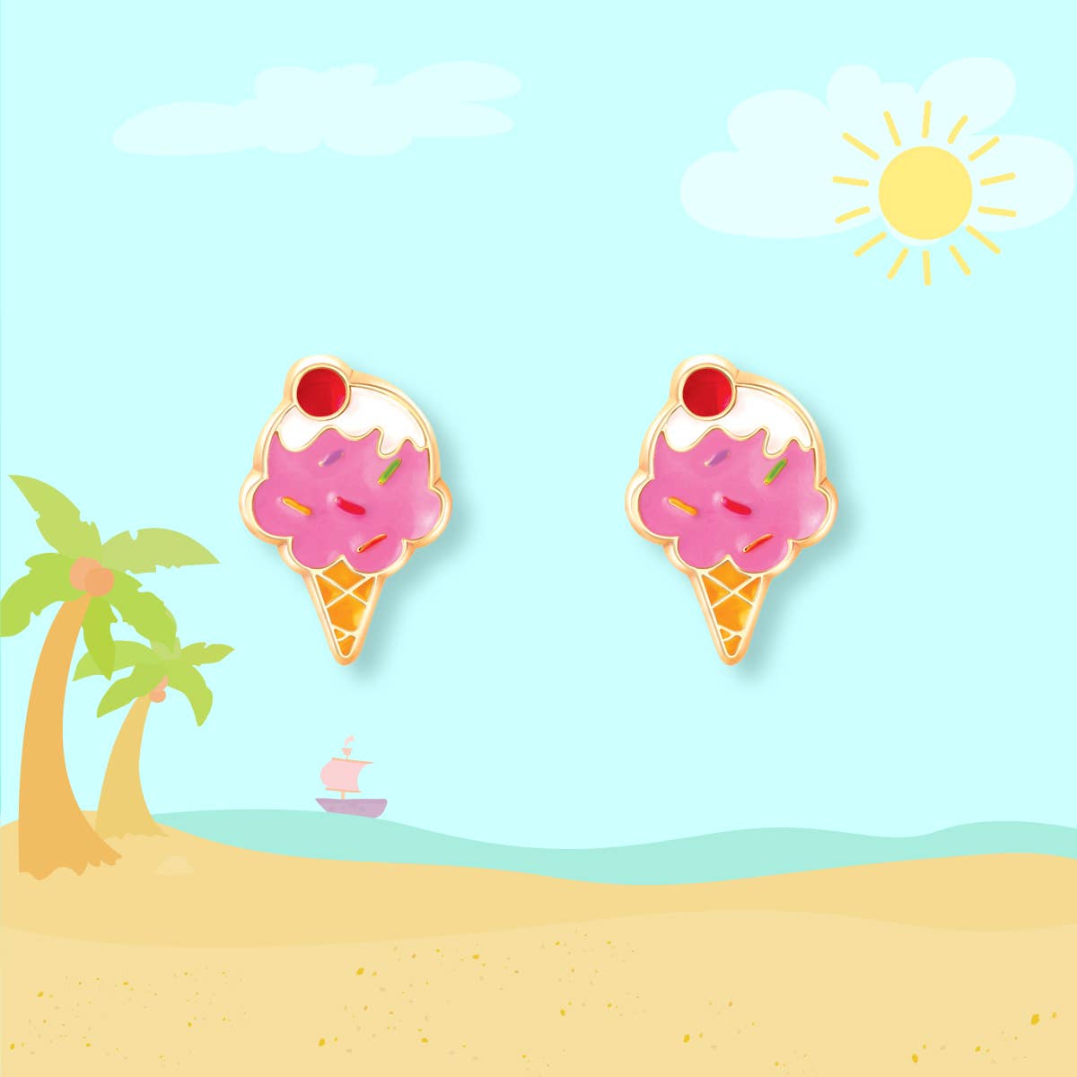 Ice Cream Dream Stud Earrings