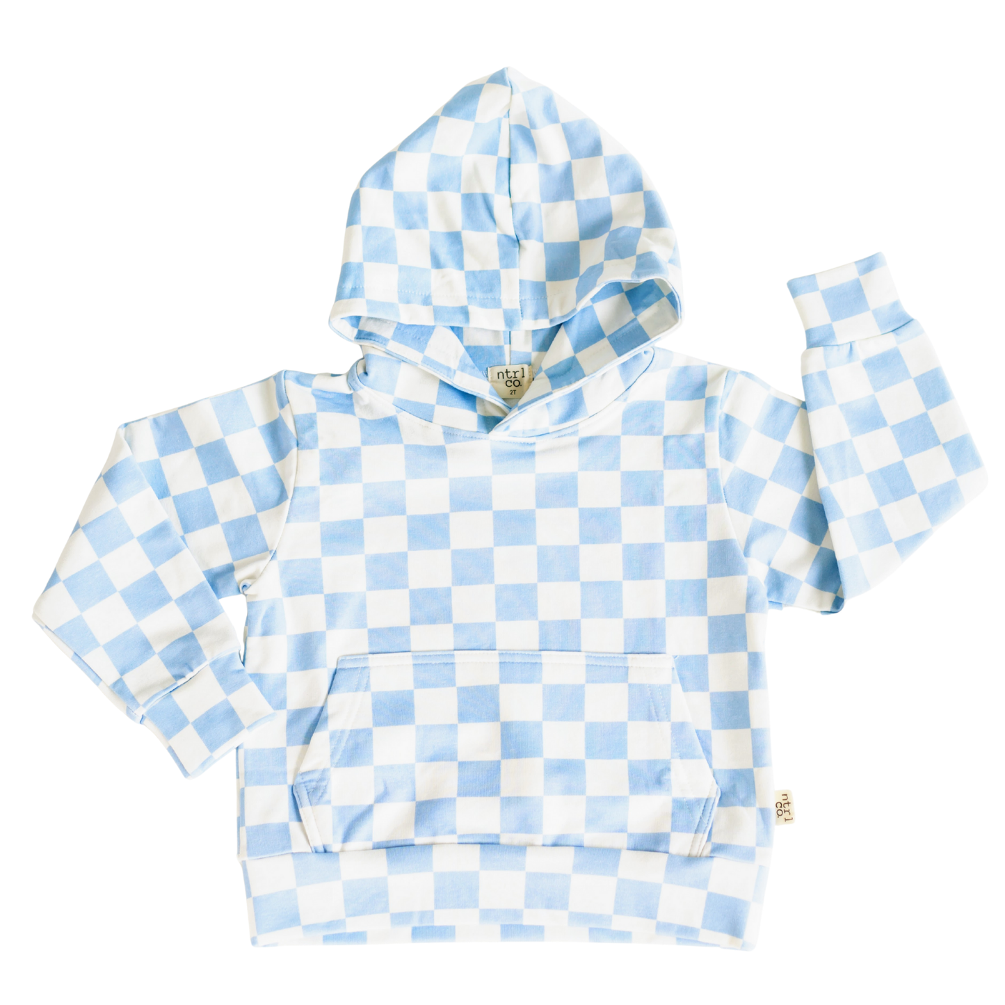 Seaside Coastal Check Hoodie - Blue