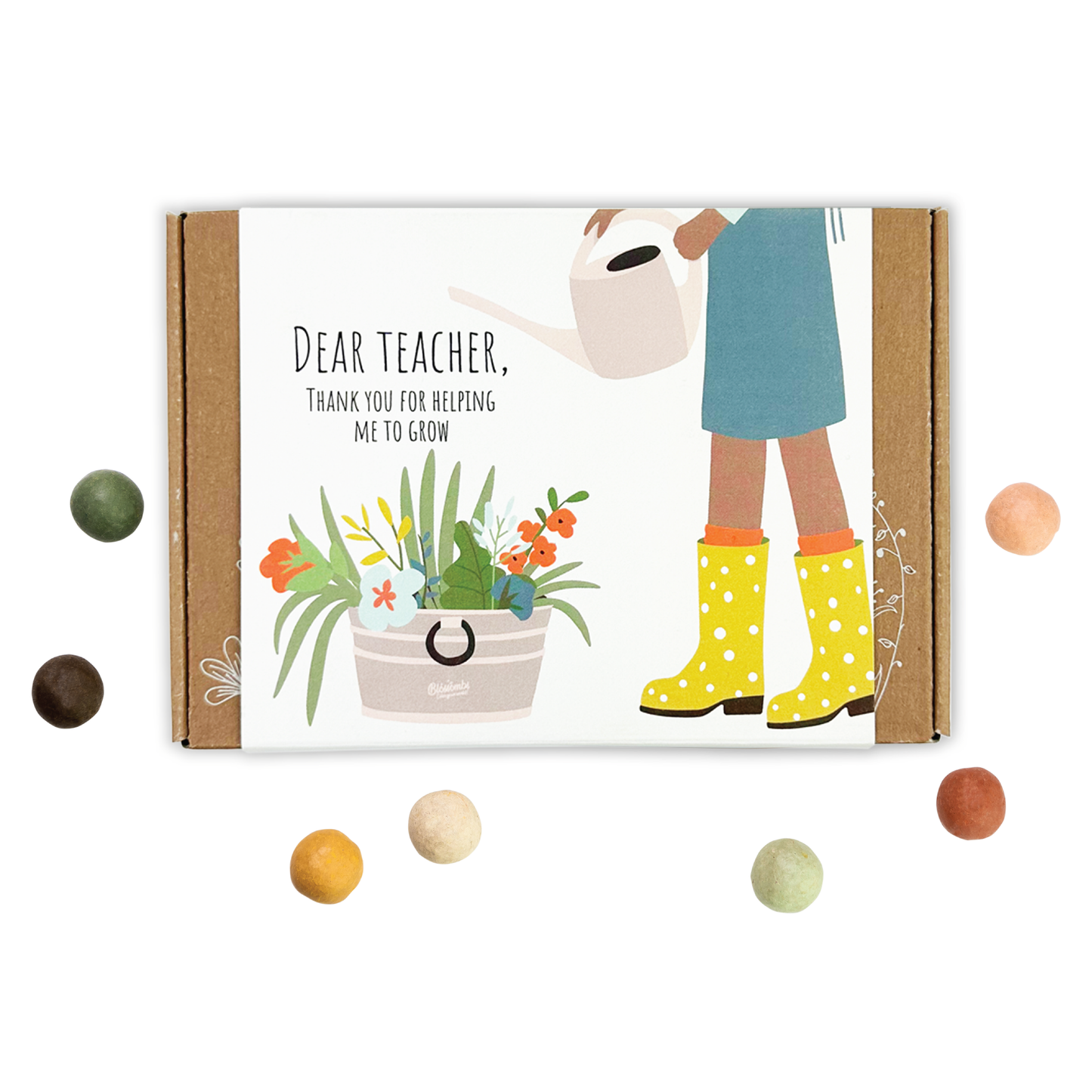 Dear Teacher Seed Bomb Box | Wildflower Balls |