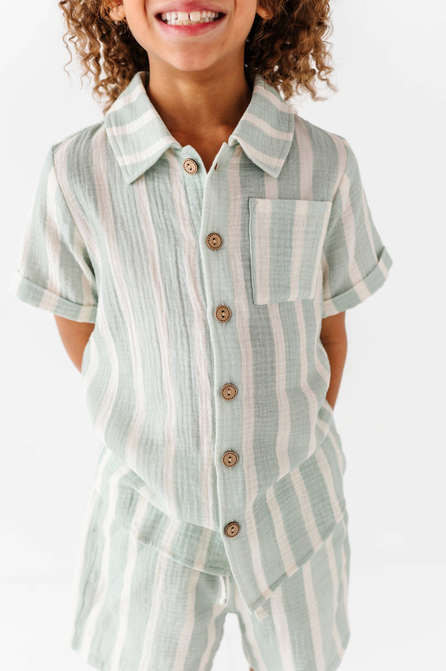 Boys Linen Set - Mint