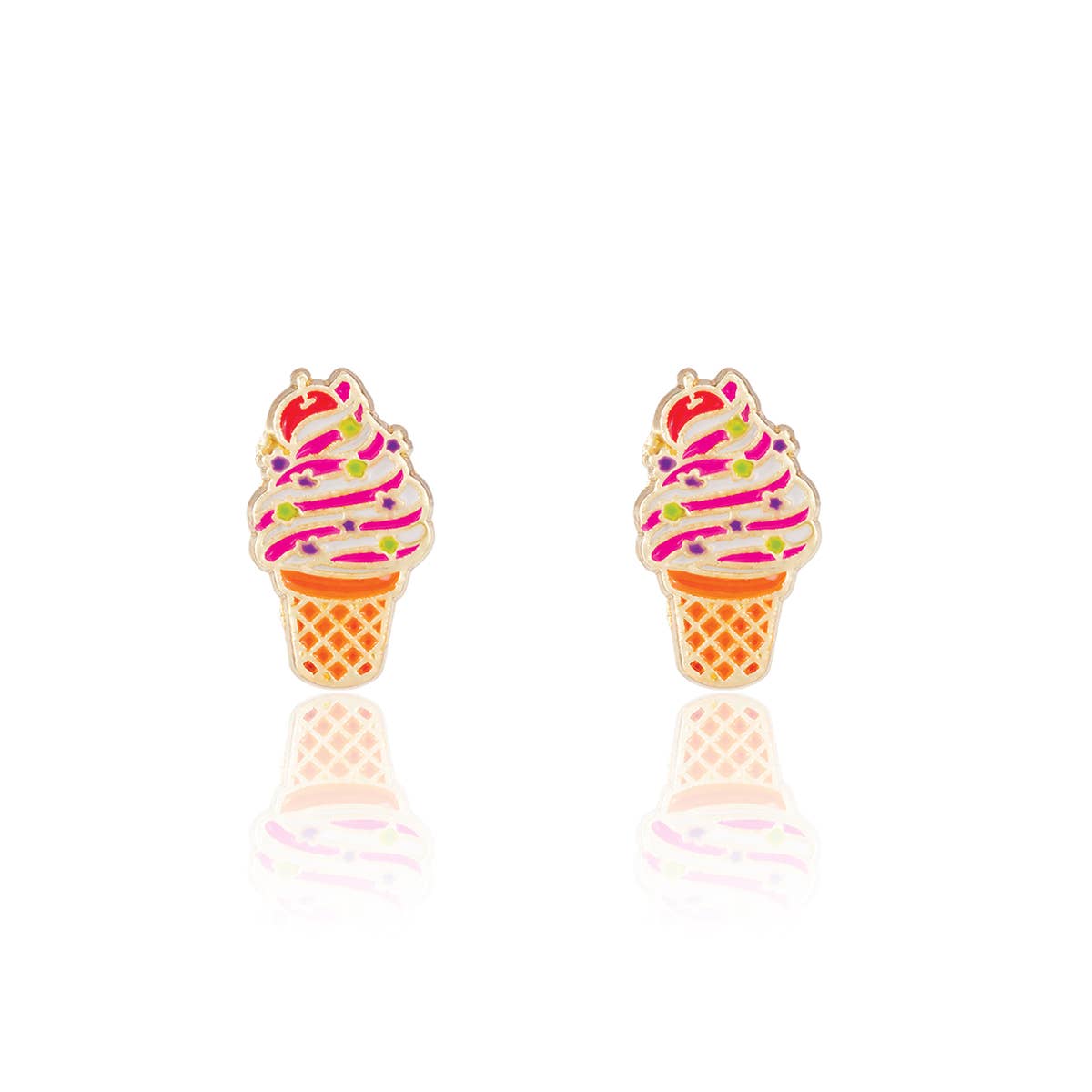 Soft Serve Swirl Stud Earrings