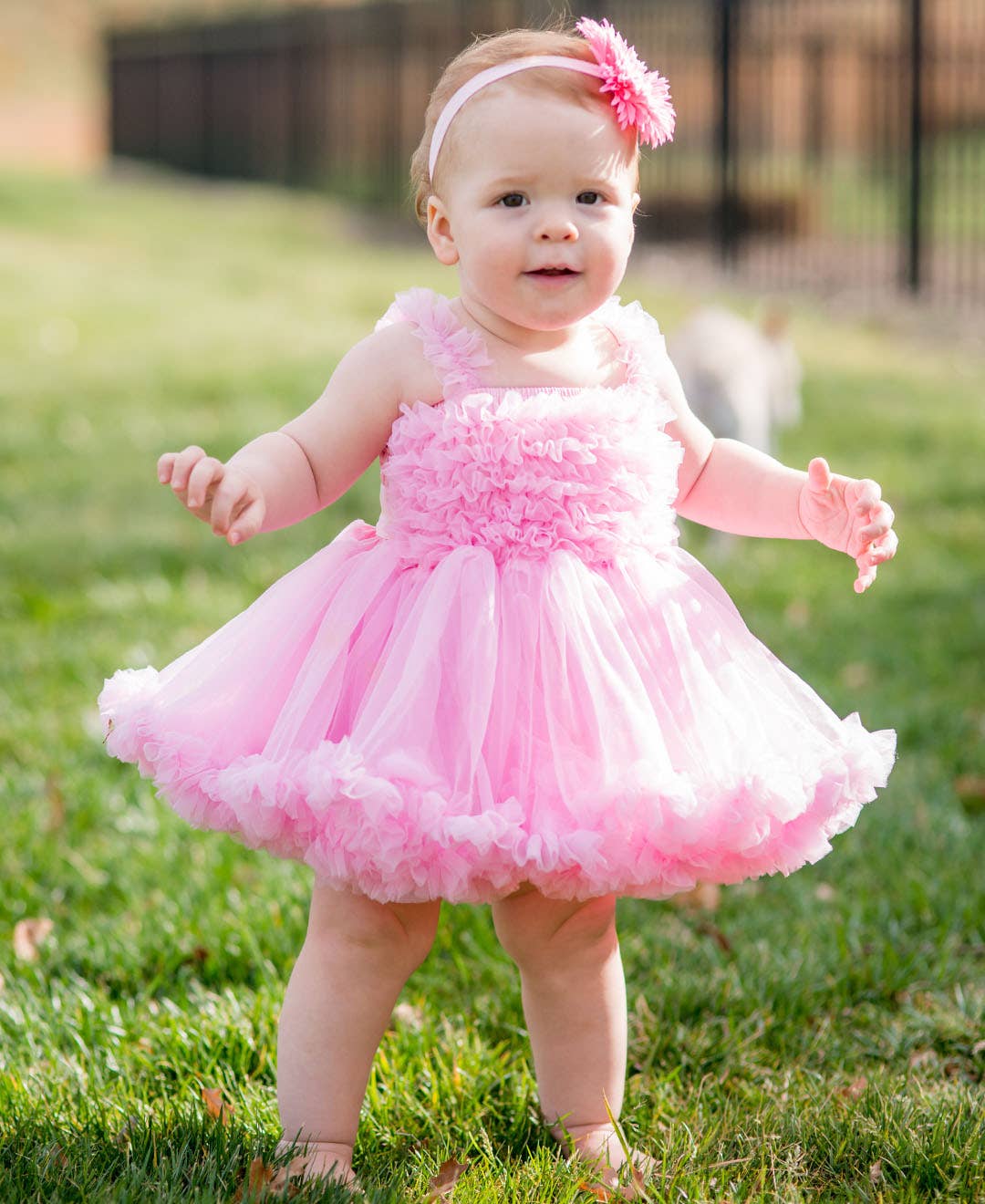 Pink Tulle Sleeveless Princess Dress