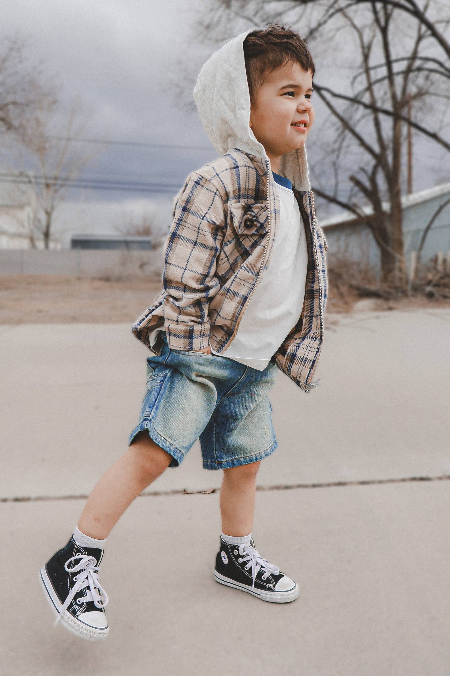 Hooded Flannel Jacket