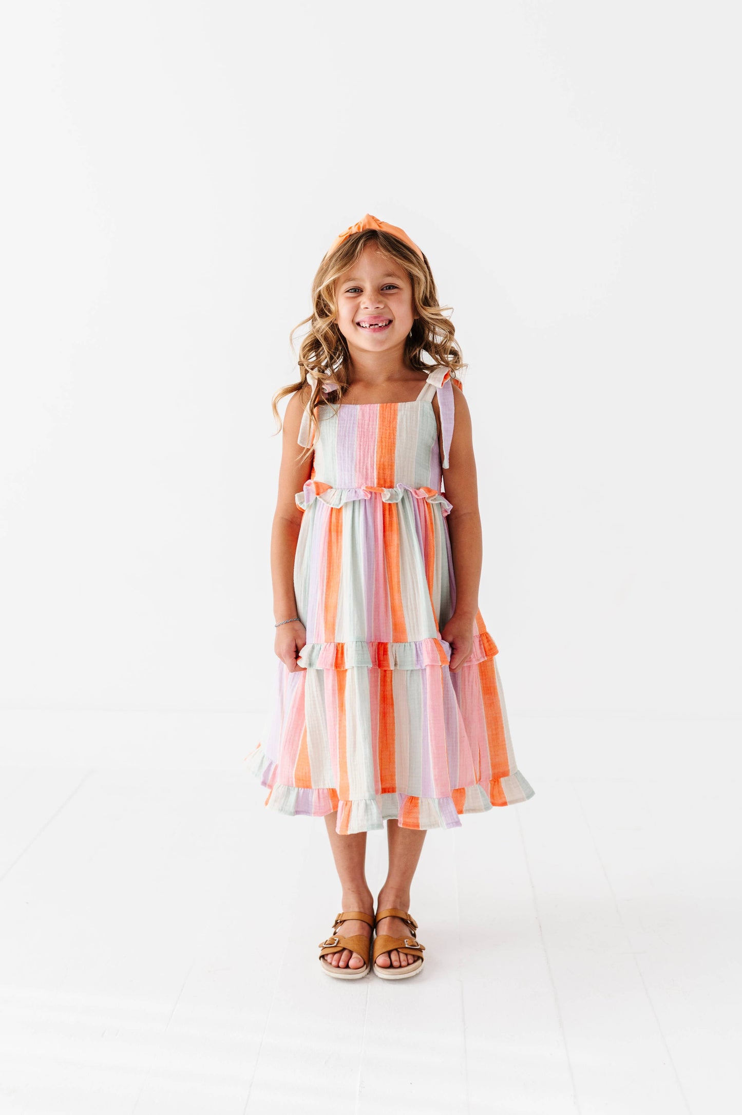 Sorbet Stripe Strappy Dress