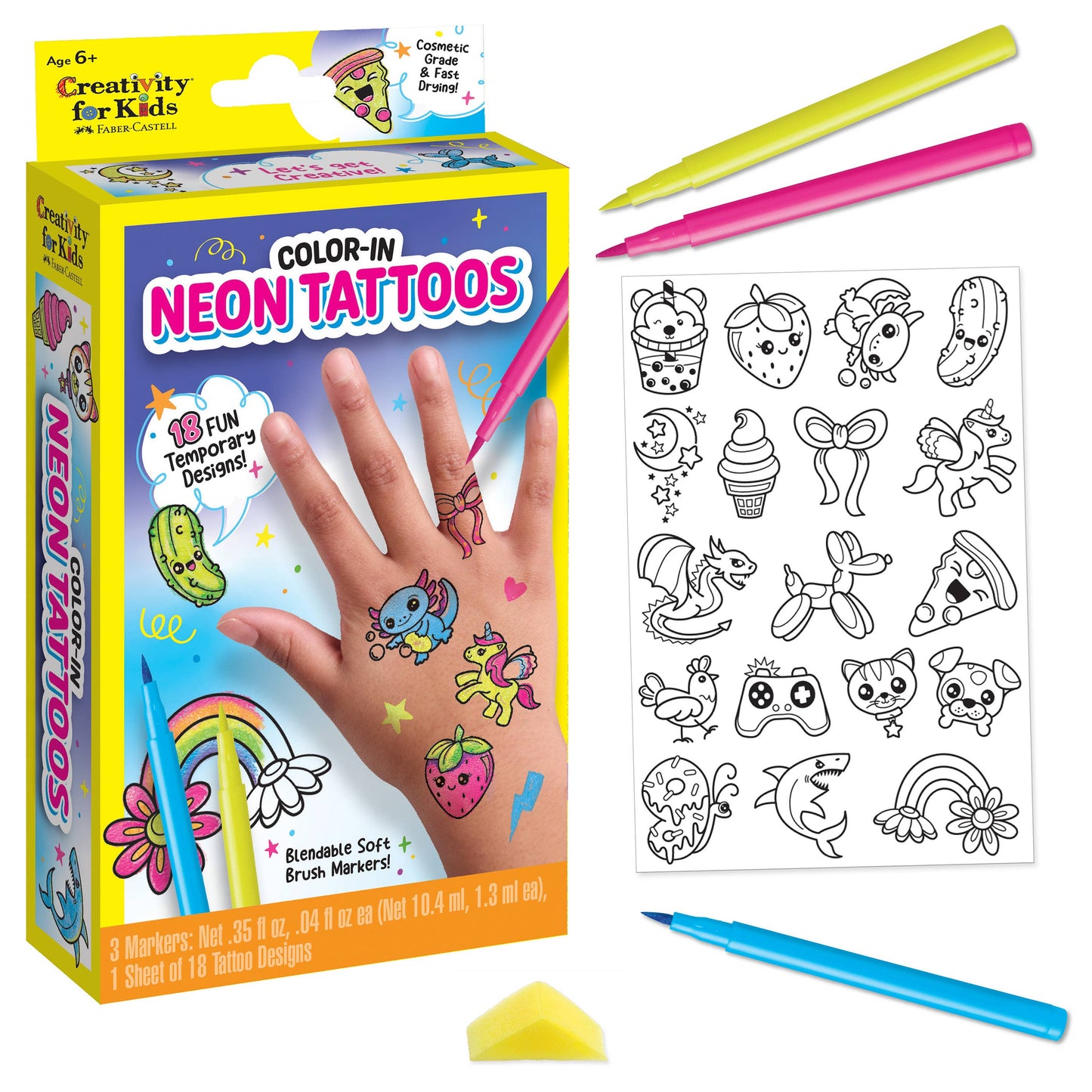 Color in Neon Tattoos Mini Craft Kit