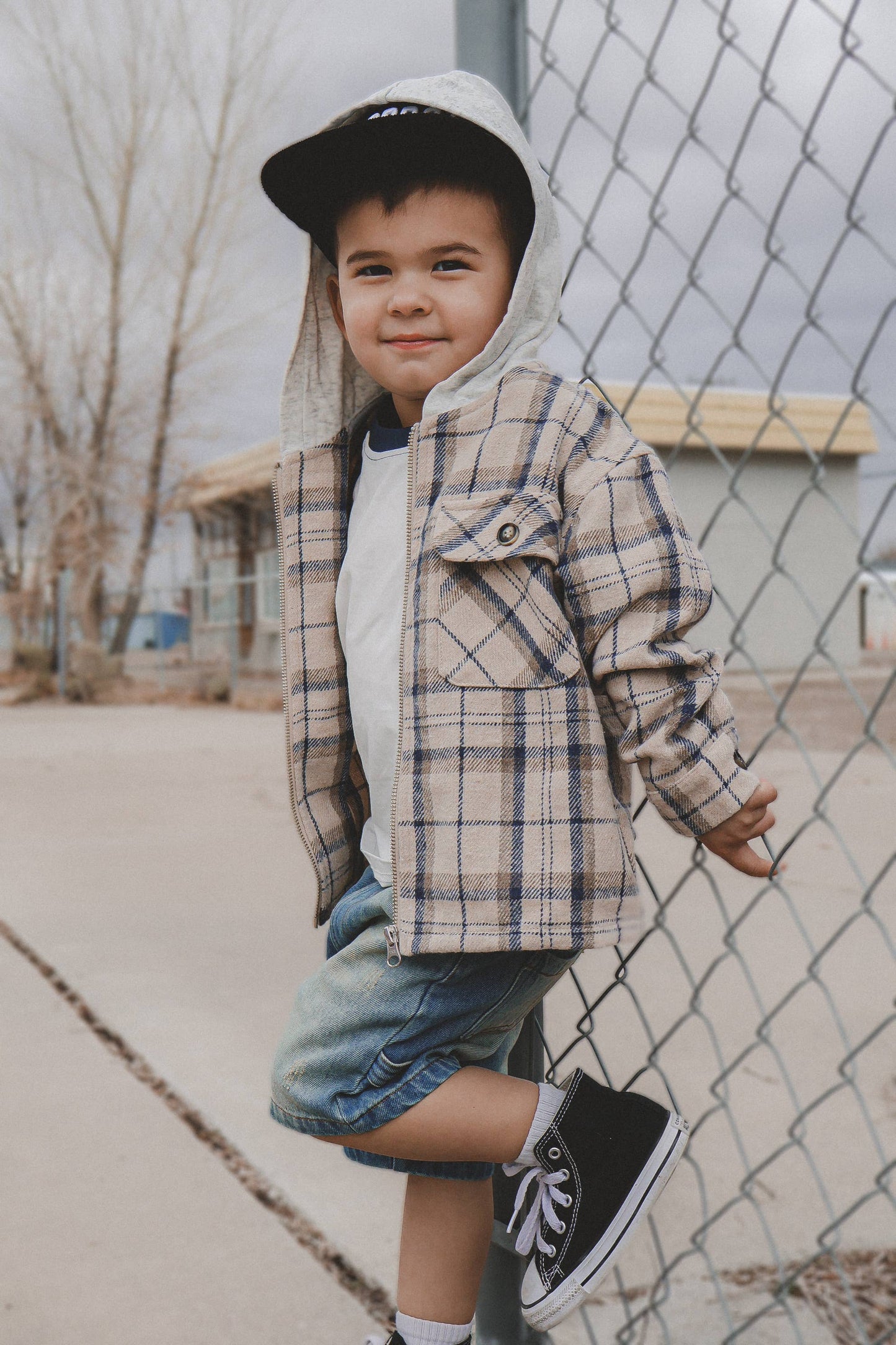 Hooded Flannel Jacket