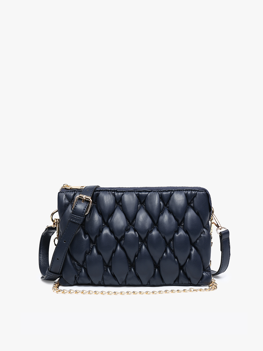 Izzy Puffer Quilted Crossbody with Chain