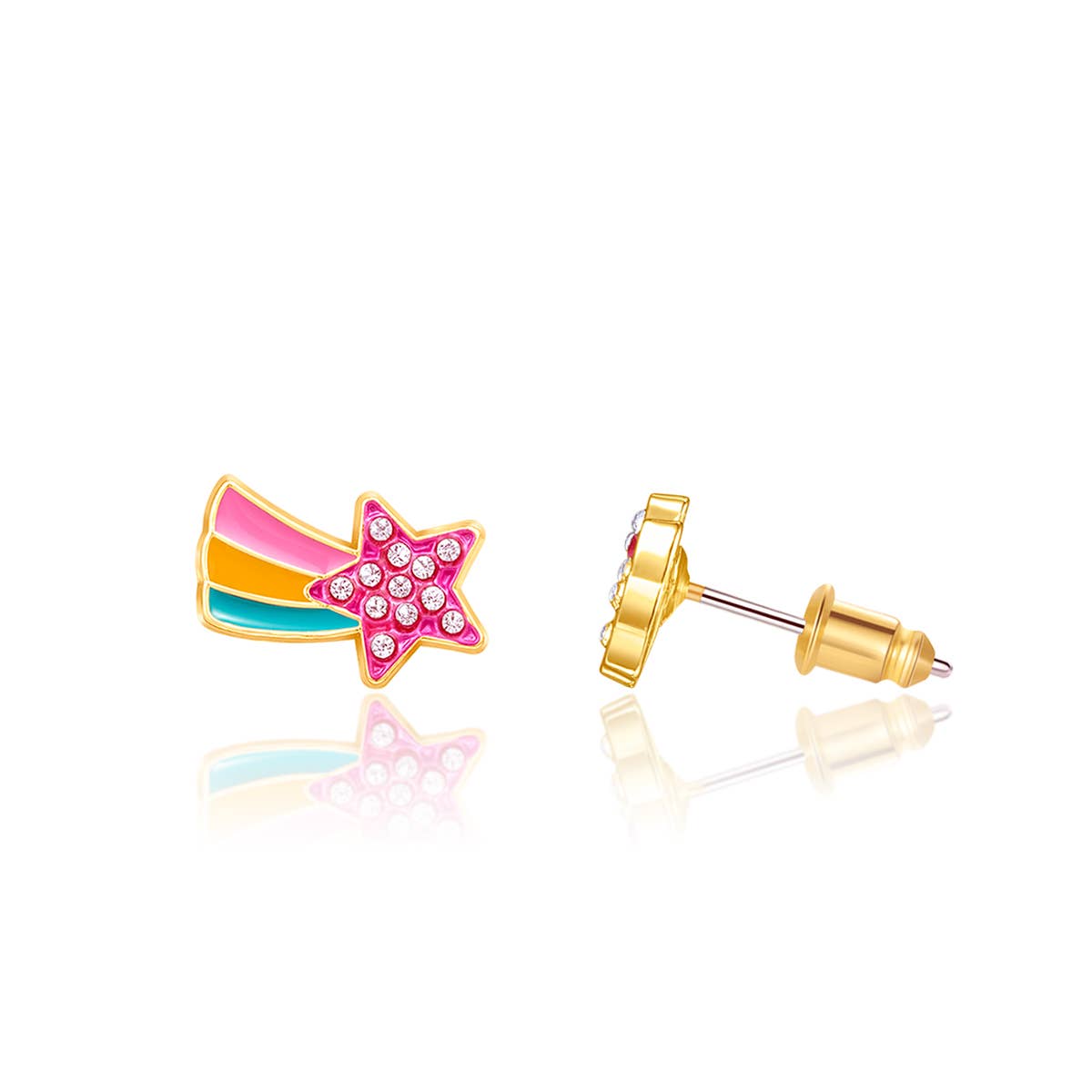 Crystal Shooting Star Stud Earrings