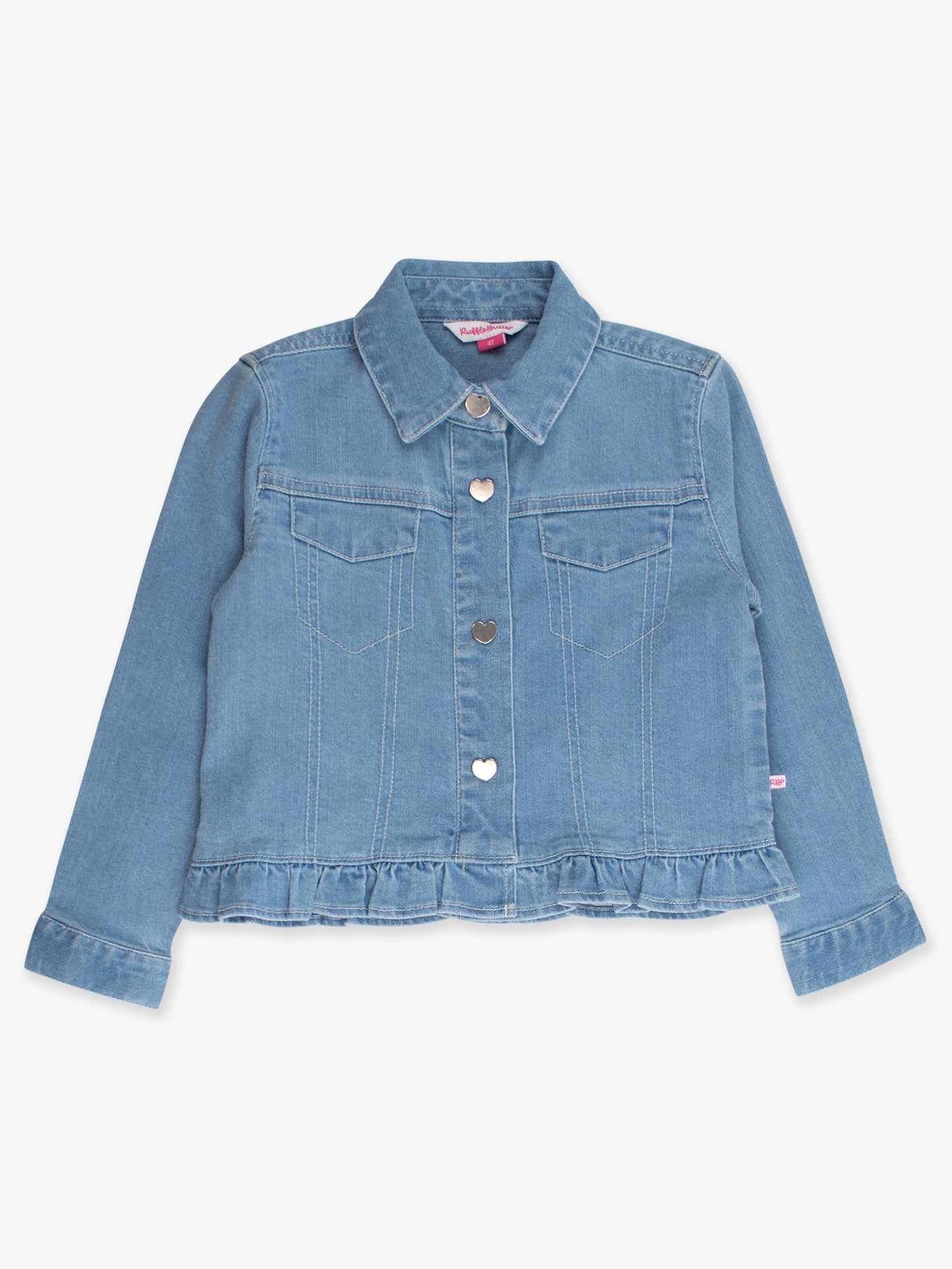 Denim Ruffle Jean Jacket