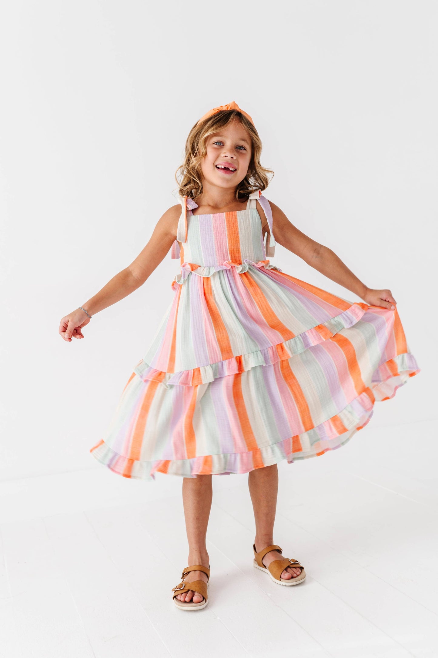 Sorbet Stripe Strappy Dress