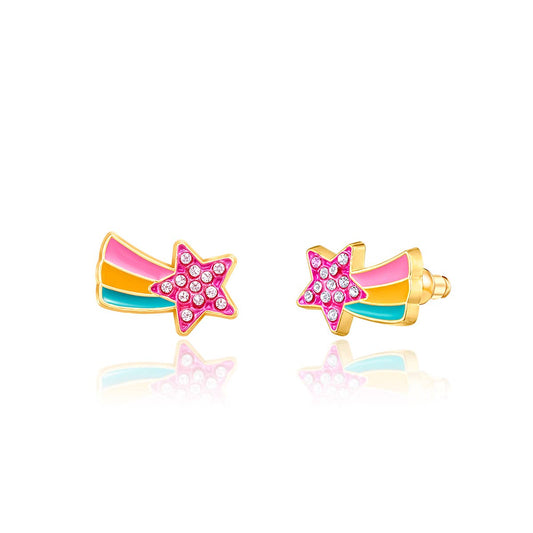 Crystal Shooting Star Stud Earrings