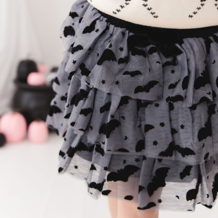 Flocked Bats Tutu Skirt