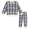 Navy Plaid Sweatshirt