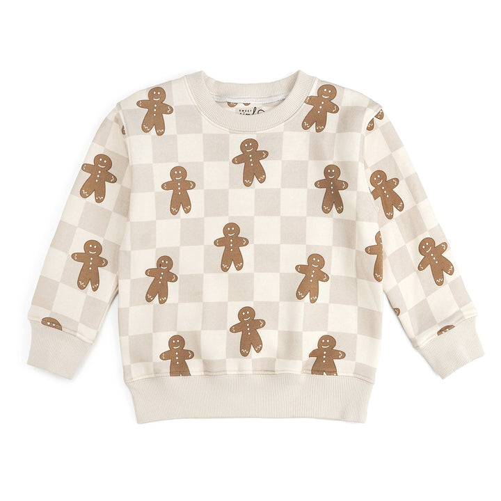 Gingerbread Checkered Sweatshirt