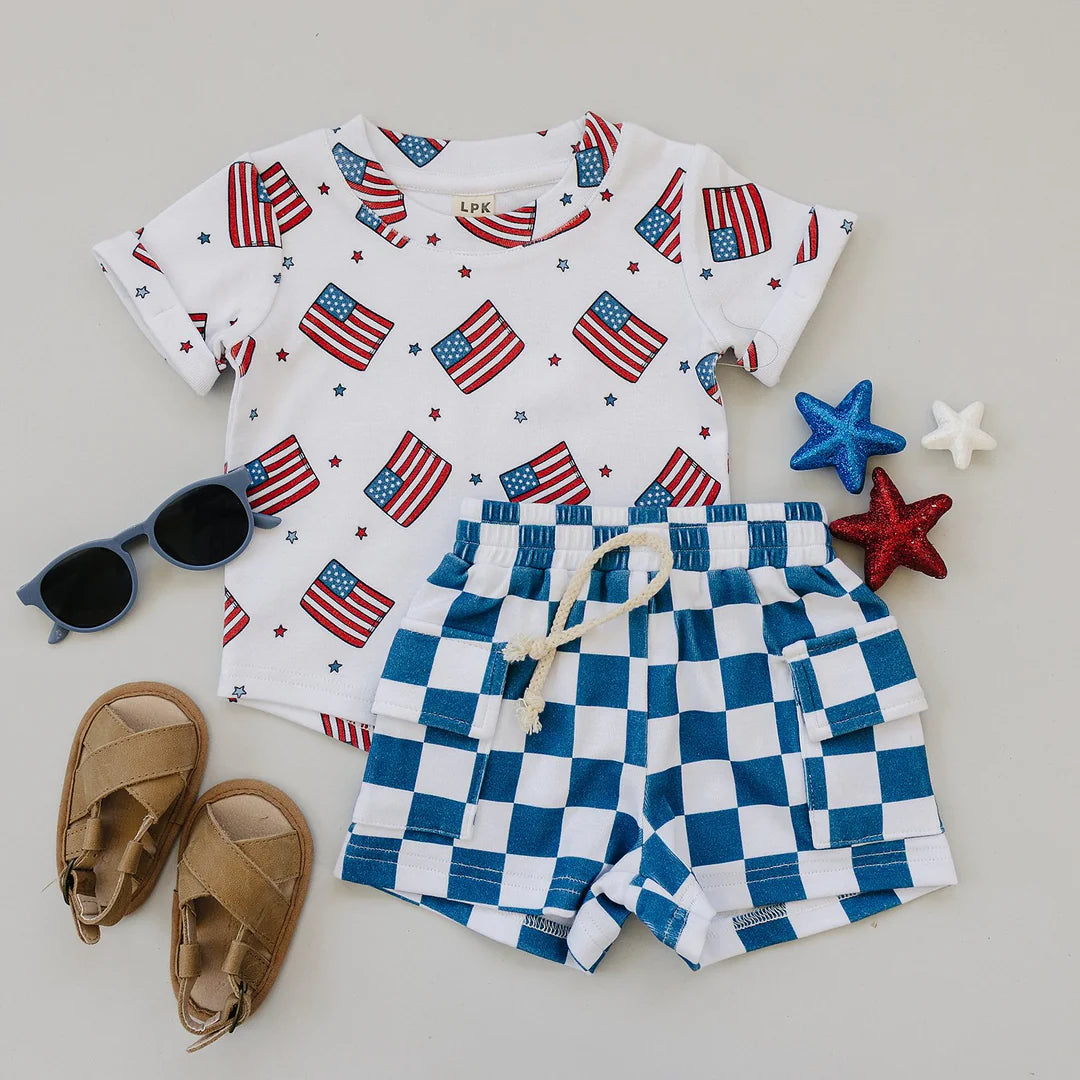Patriotic Vibes Shorts Set
