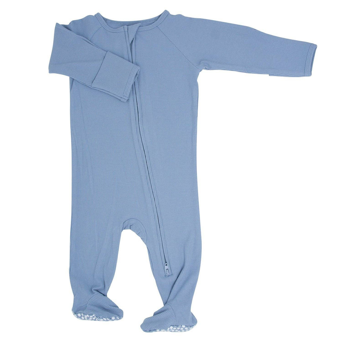 Blue Fog Zipper Footie