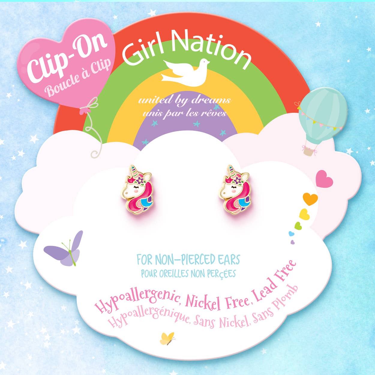 CLIP ON Unicorn Dreams Earrings