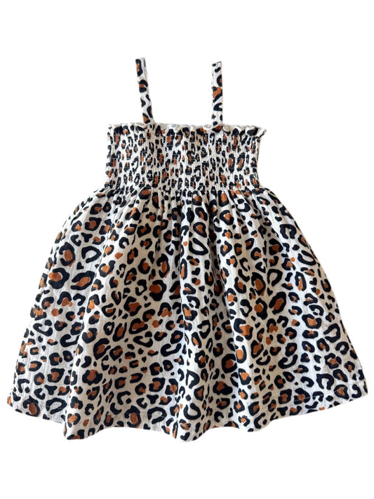 Leopard Muslin Dress