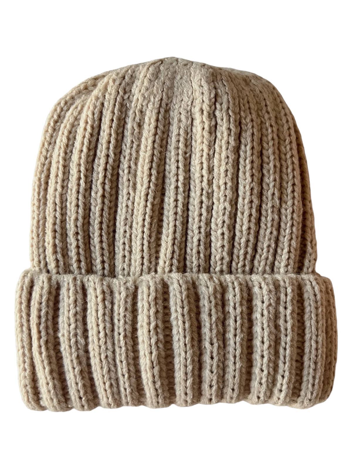 Chunky Knit Hat - Almond
