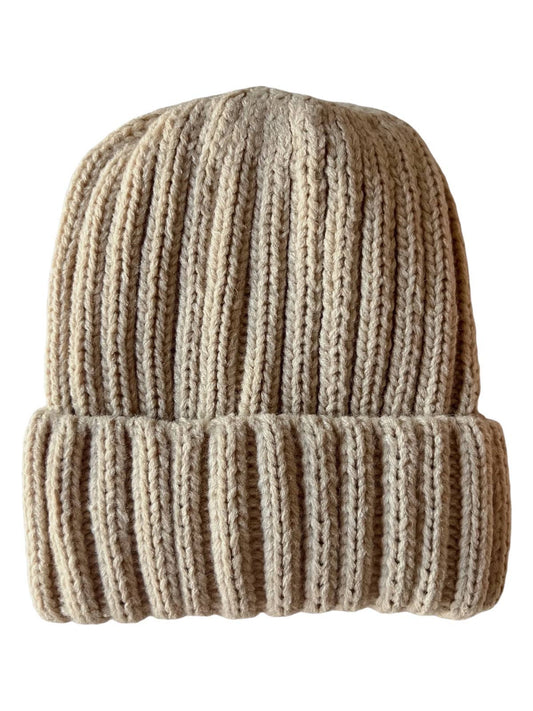 Chunky Knit Hat - Almond
