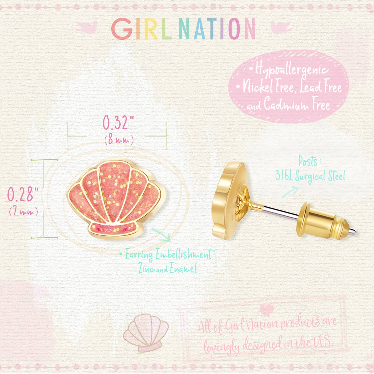 Shell Cutie Stud Earrings