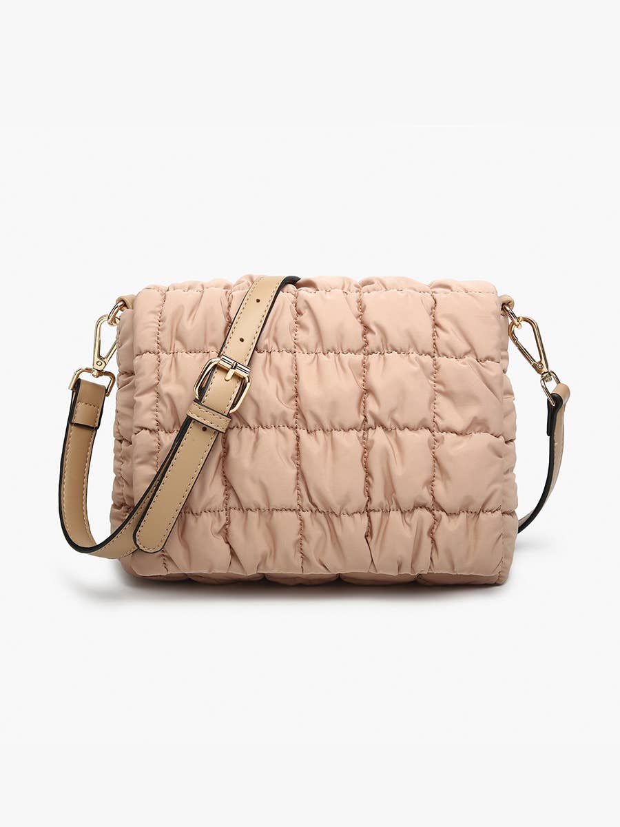Tegan Quilted Nylon Crossbody with Snap Closure