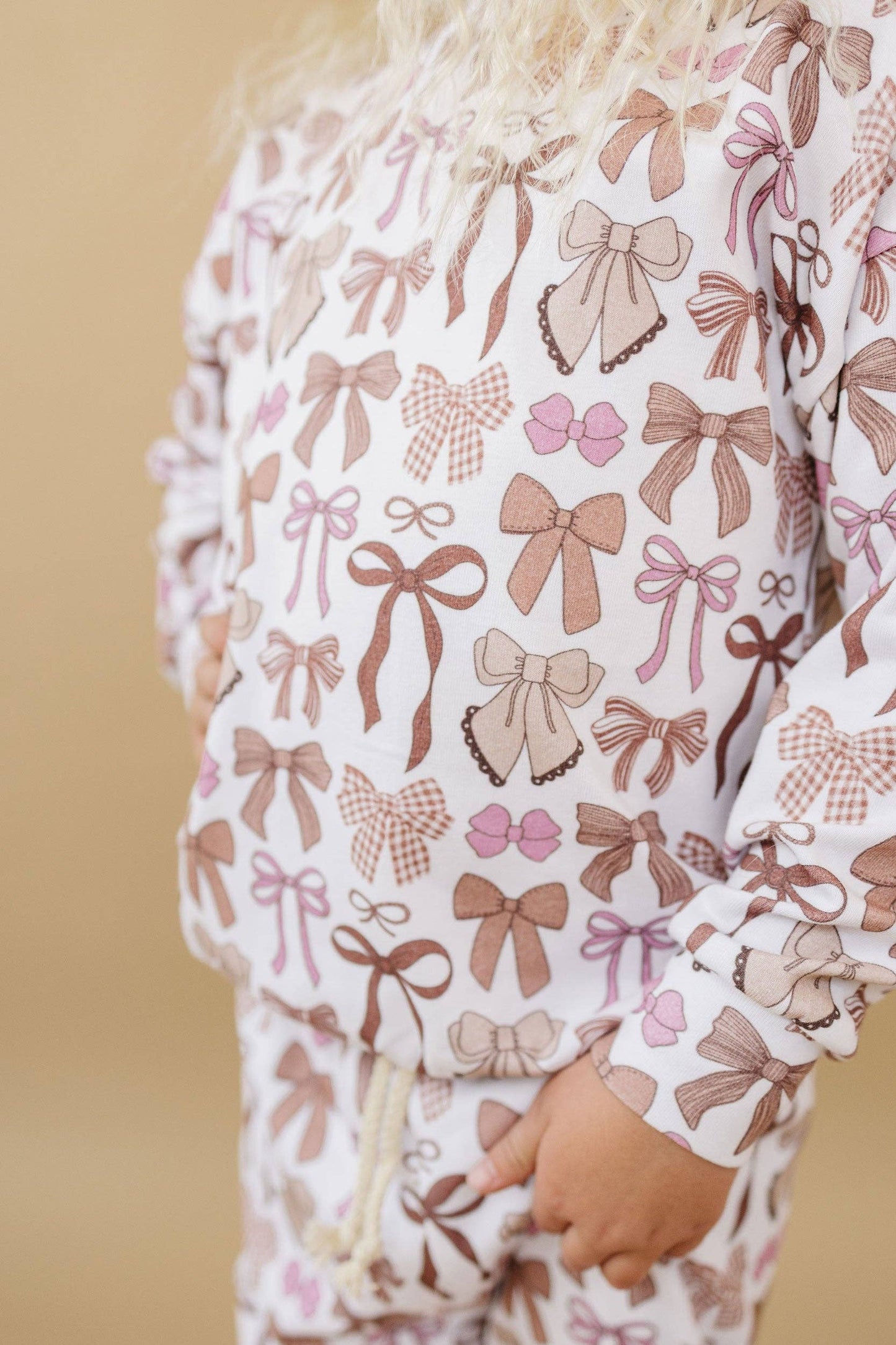 Mocha Bows Jogger Set
