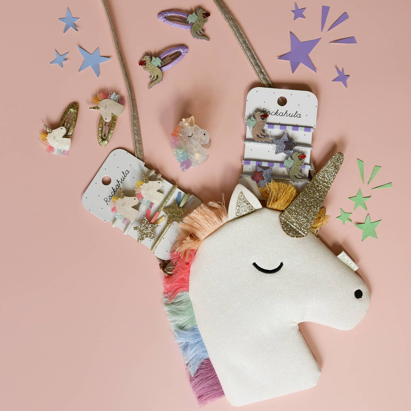 Rainbow Unicorn Clips