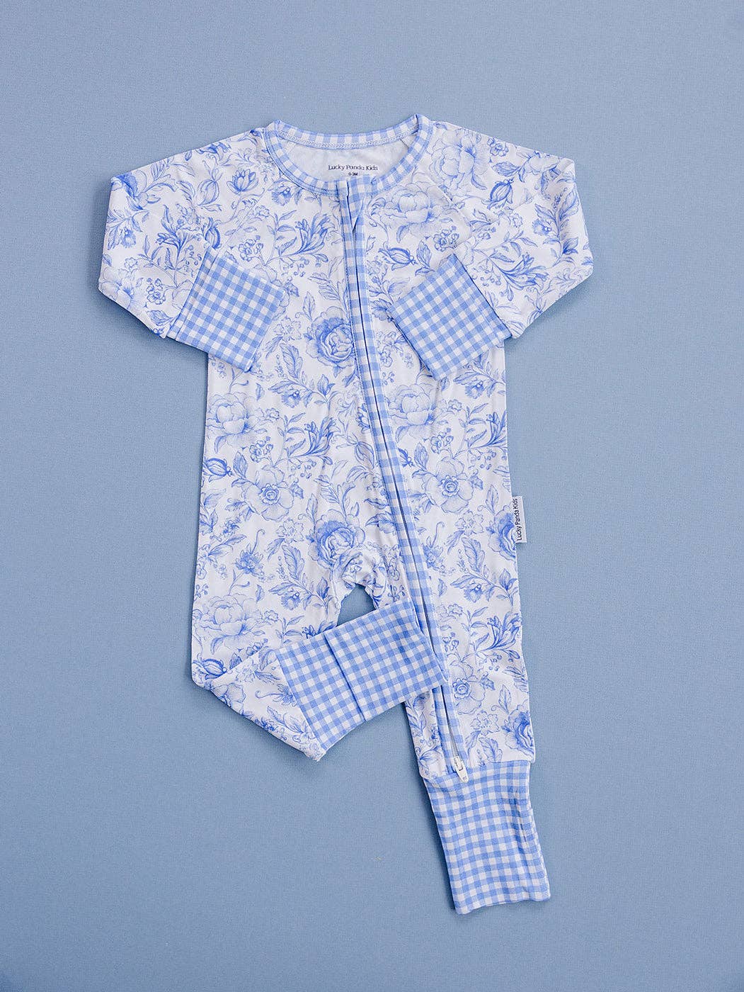 Blue Flowers Bamboo Romper