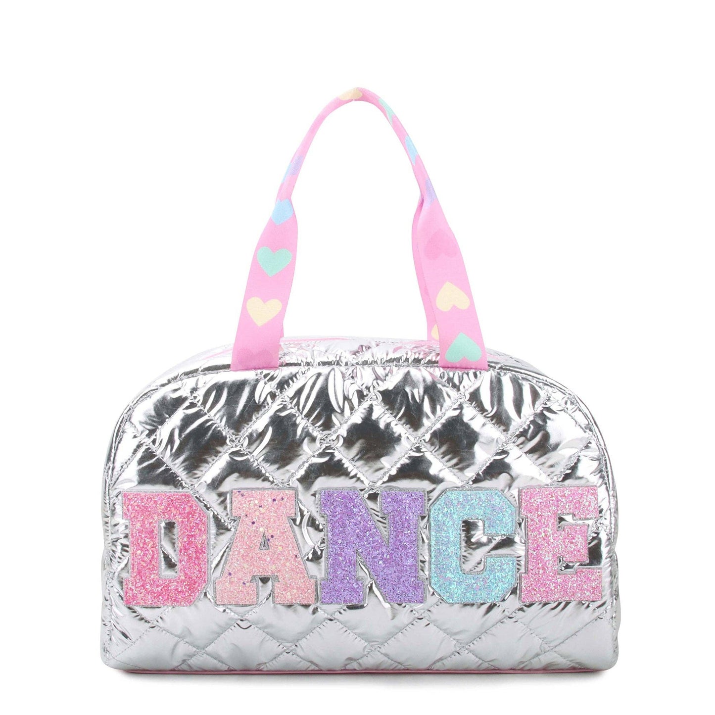 'Dance' Metallic Quilted Medium Duffle Bag