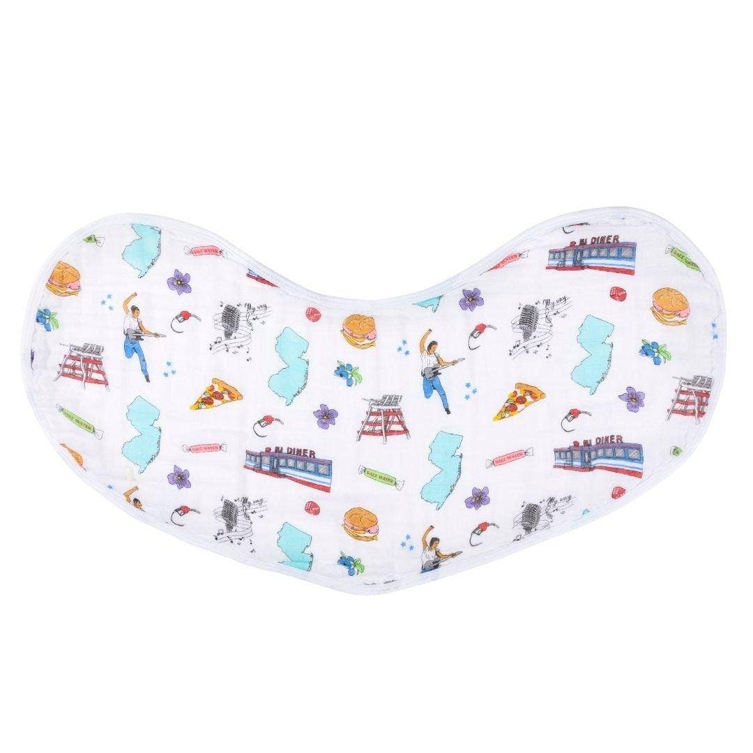New Jersey Baby Burp Cloth and Bib