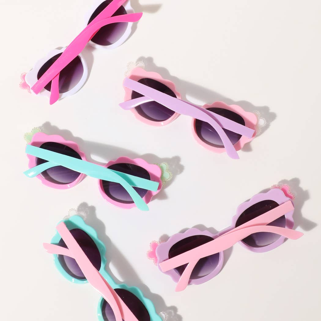 Colorful Fashion Sunglasses with Flower