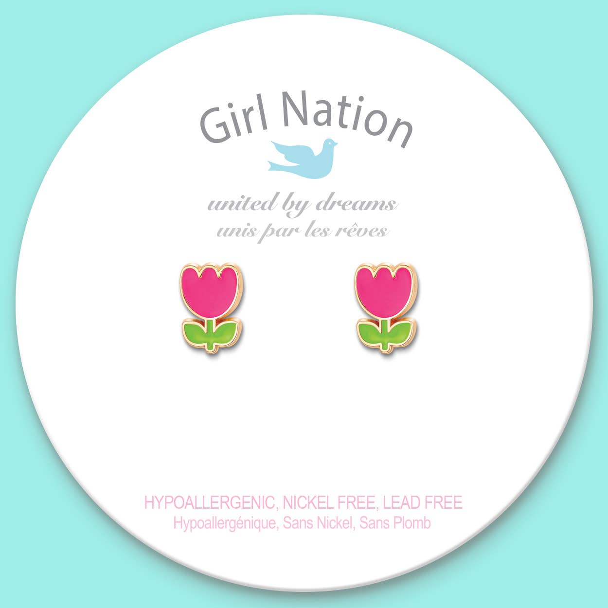 Tiny Tulip Stud Earrings