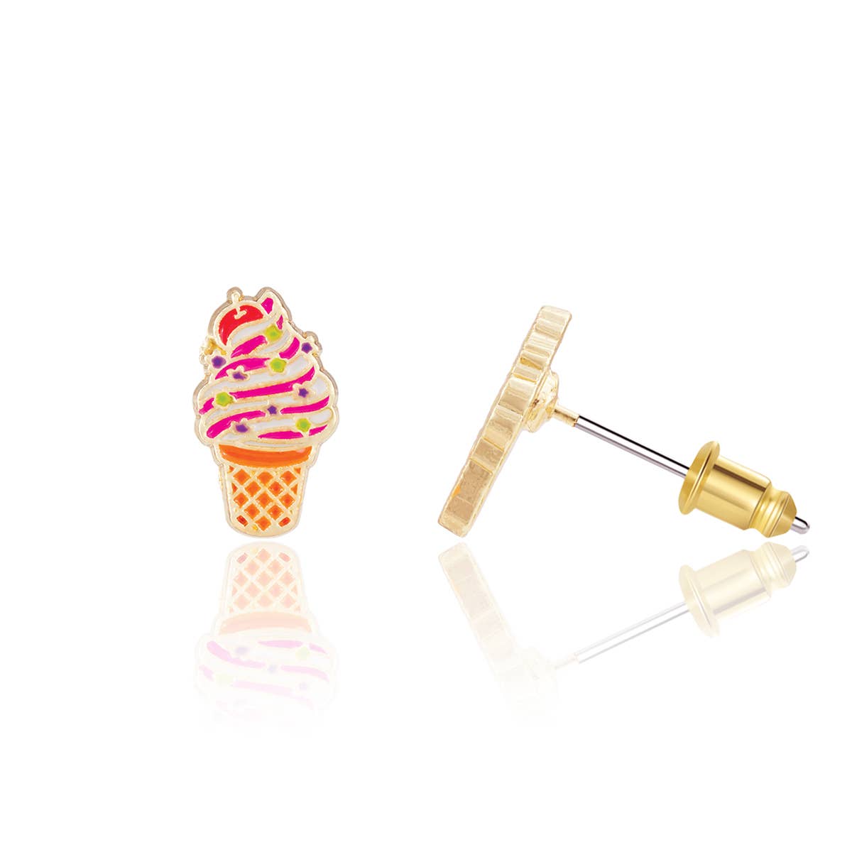 Soft Serve Swirl Stud Earrings