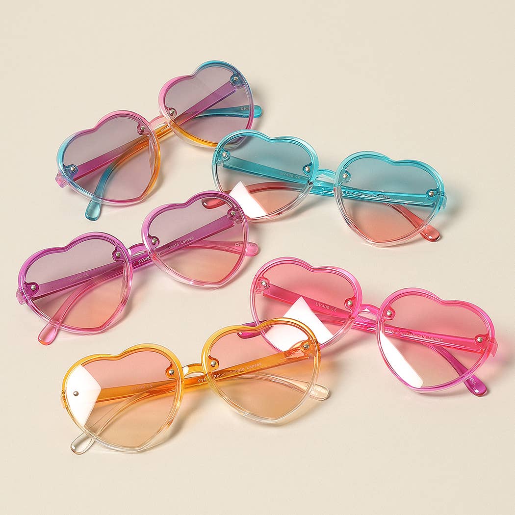 Kid's Heart Shaped Sunglasses
