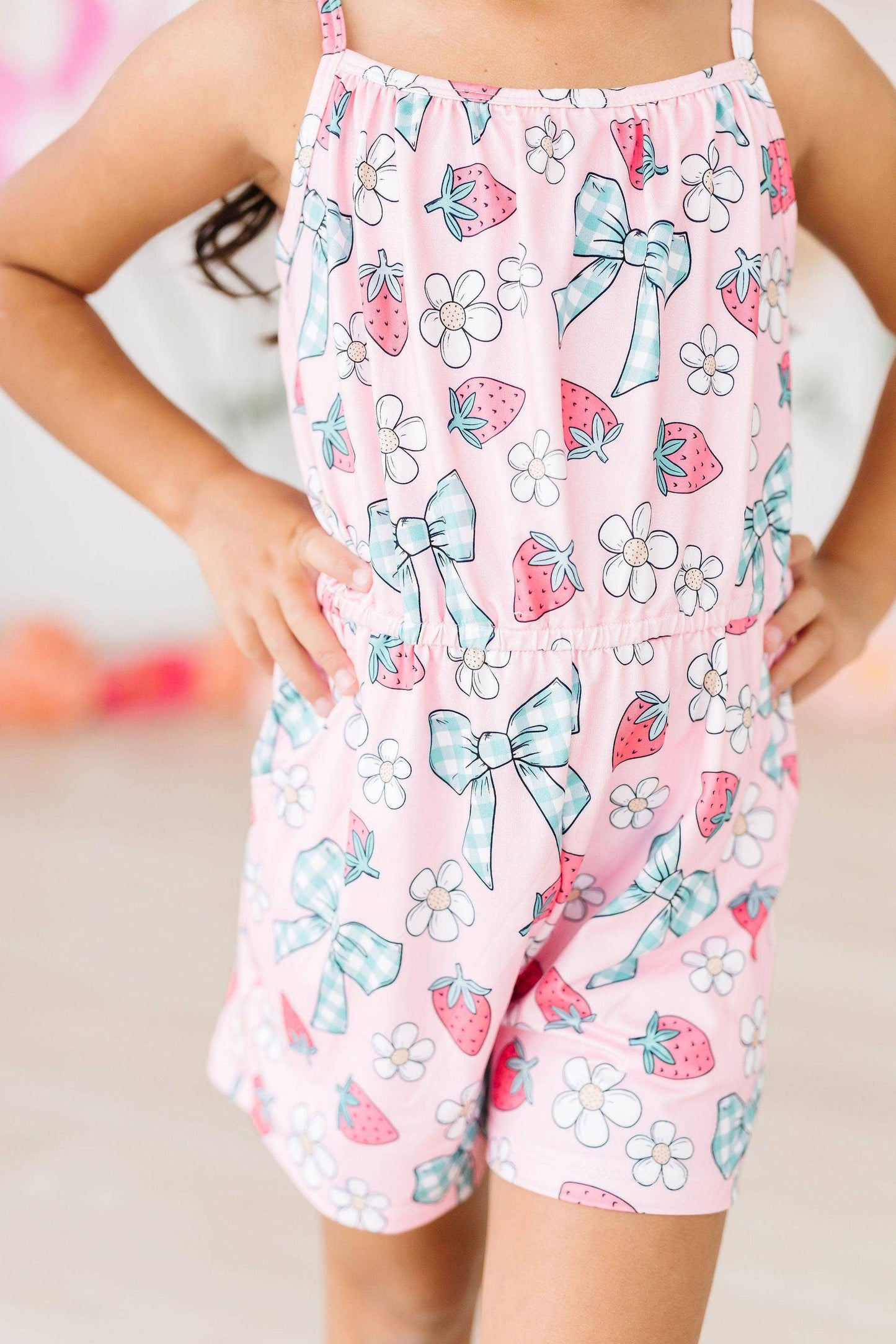 Berry Picnic Strappy Romper