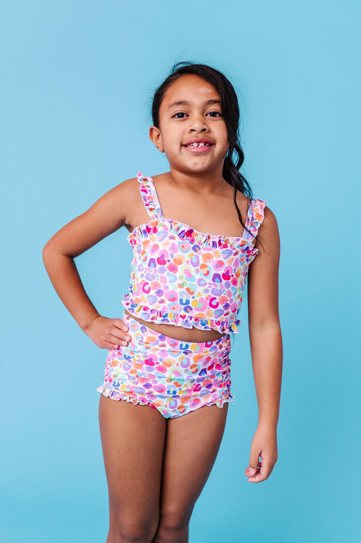 Leopard Bandeau Ruffle 2-Piece