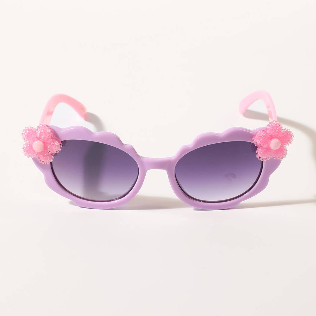 Colorful Fashion Sunglasses with Flower