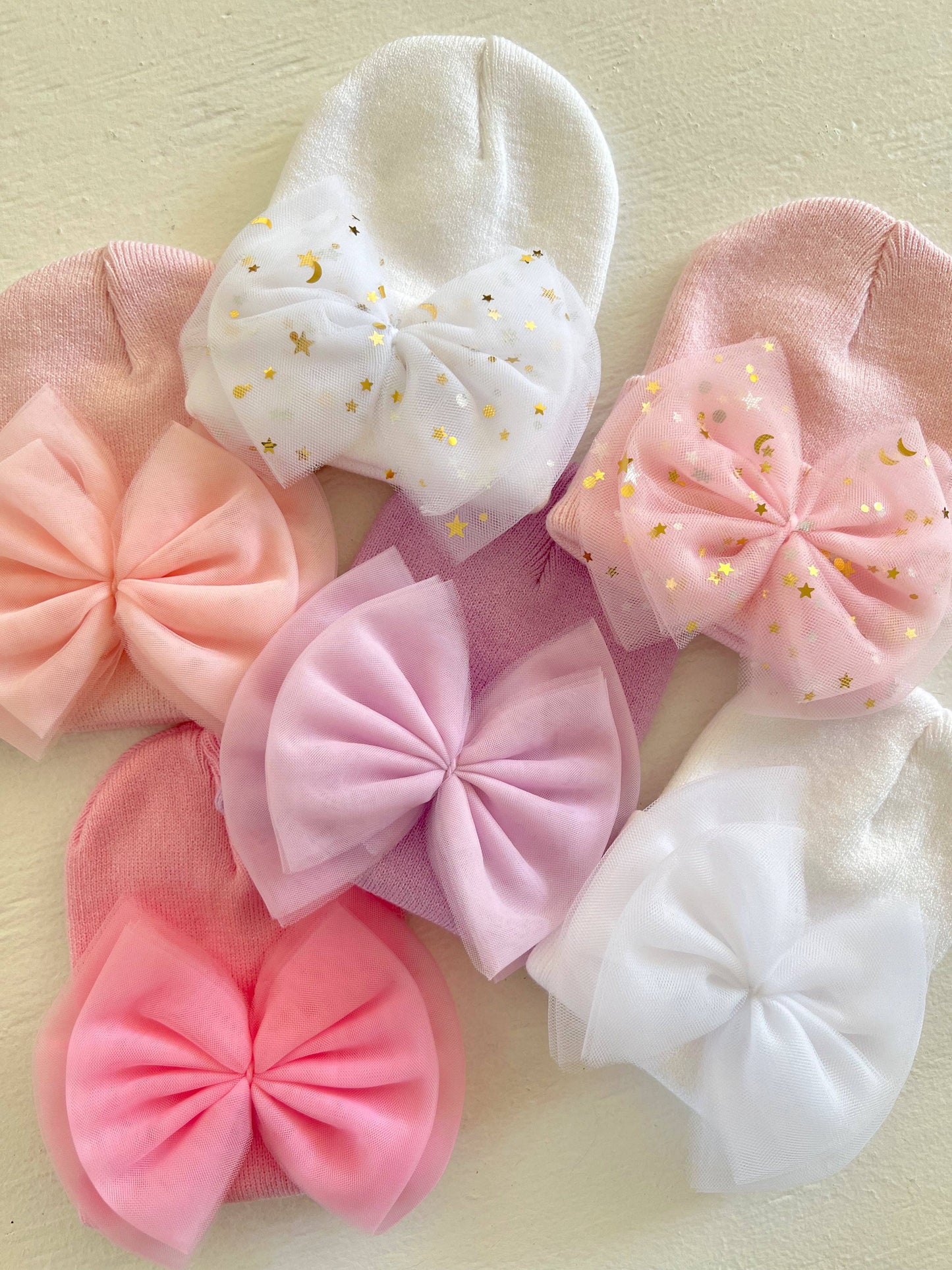 Baby's First Hat- Petal Pink Tulle Bow