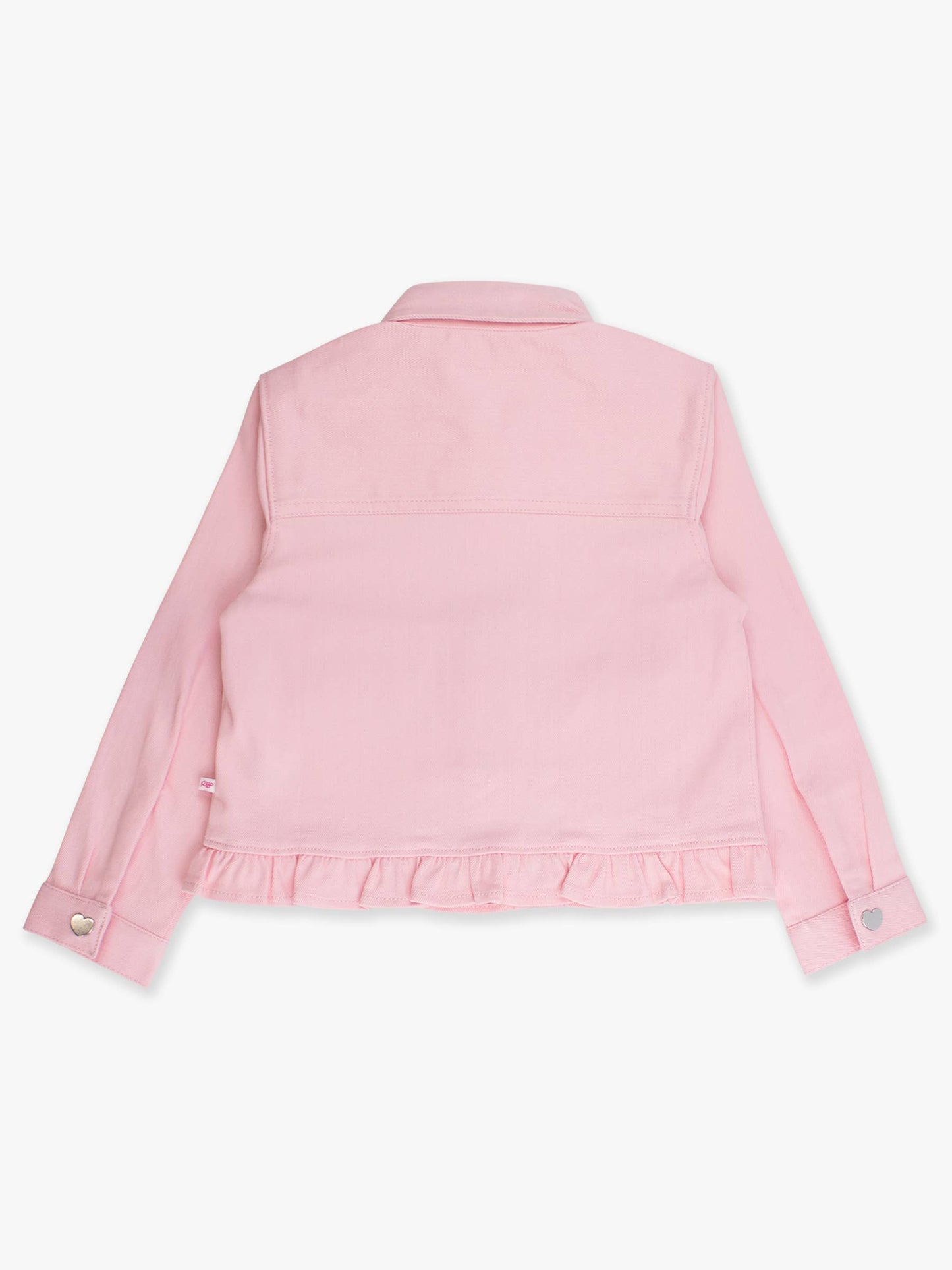 Pink Denim Ruffle Jean Jacket