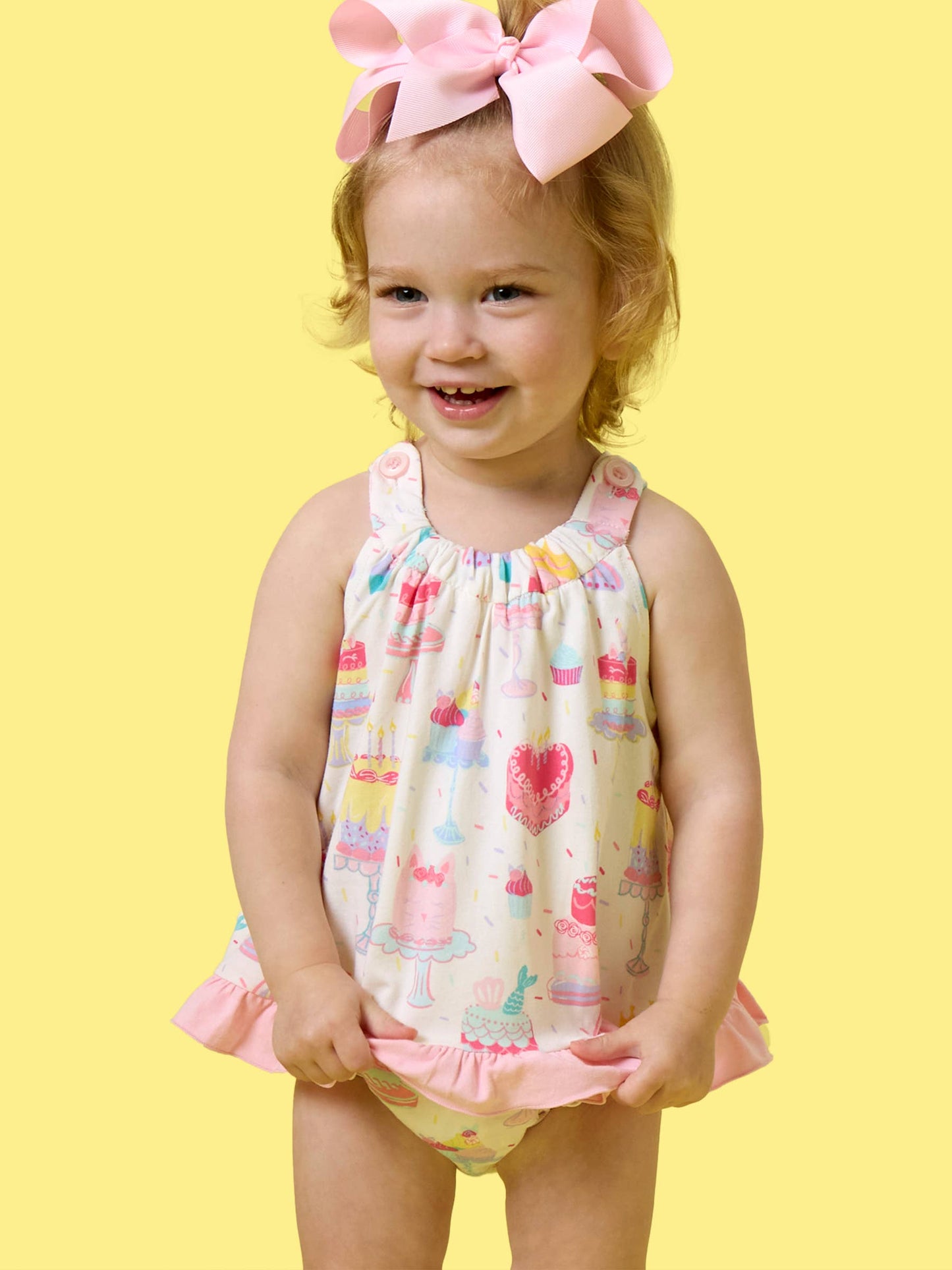 Cake Party Knit Swing Top & Bloomer Set